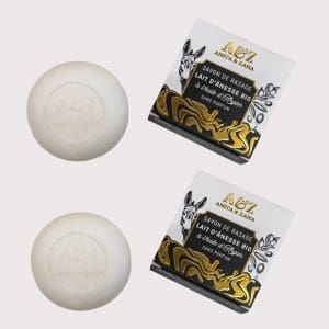 Duo de savons de rasage au lait d’ânesse bio – ANITA & ZAHA